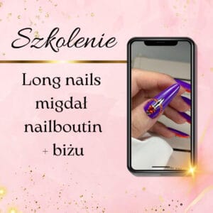 Long nails migdał, nailboutin & zdobienia biżuteryjne